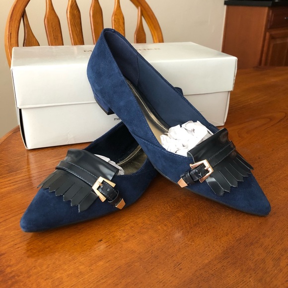 Marc Fisher Shoes - Marc Fisher Blue Suede Flats